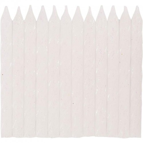 Velas Torcidas Branco Iridescente